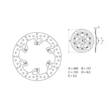 disque avant BREMBO oro rond pour KTM SX/F - EXC/F, GS - MX 97-15 8...