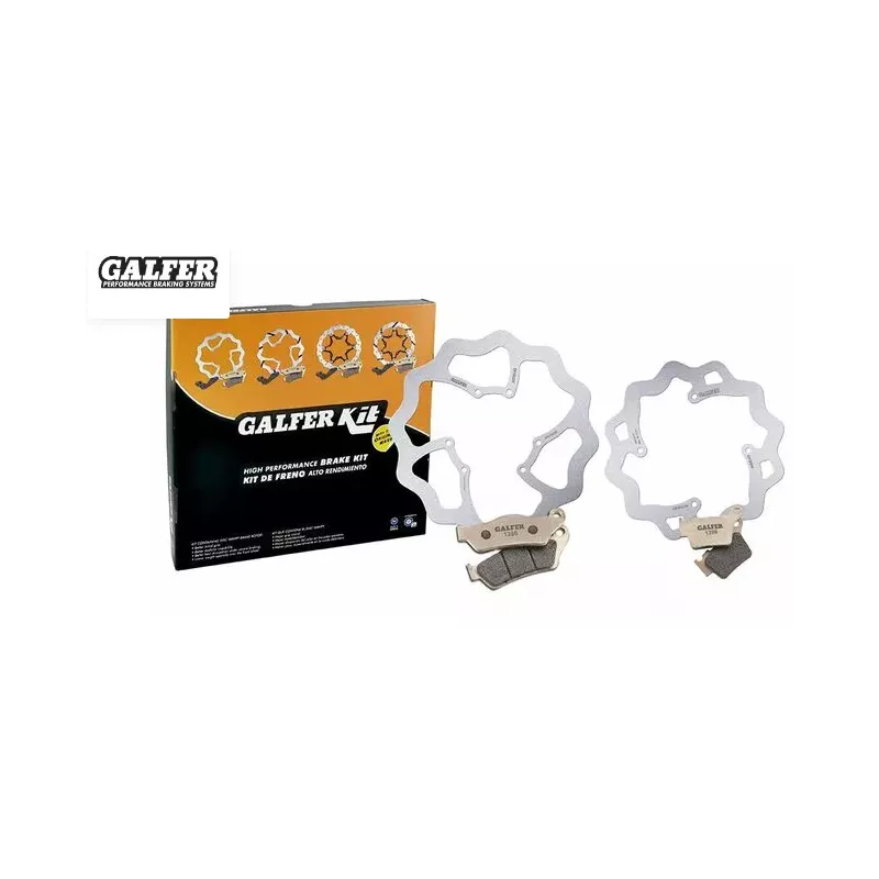 Pack kit disque avant et arrière avec plaquettes av/ar GALFER MC/F EC/F 21/24