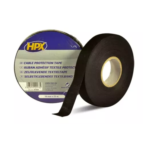 Ruban adhésif coton noir HPX 19mm x 25m