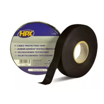 Ruban adhésif coton HPX noir 19mm x 25m