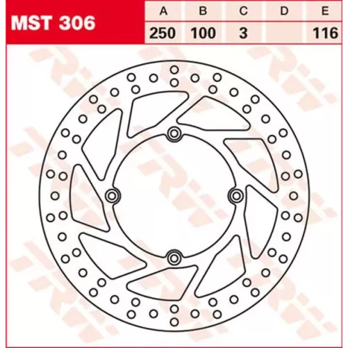 disque avant rond TRW 125/250/500 KX 89-05, 250 RMZ 04-06
