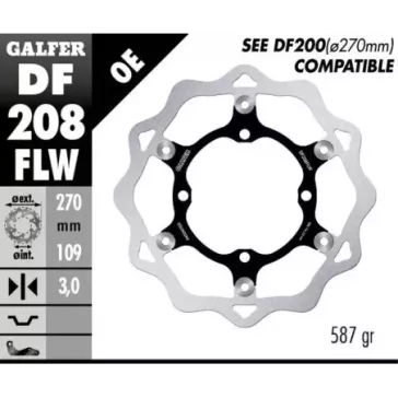 disque frein avant GALFER 270mm oversize KXF