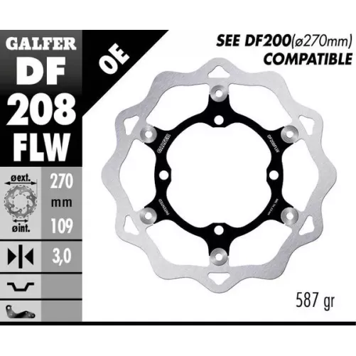 disque frein avant GALFER 270mm oversize KXF