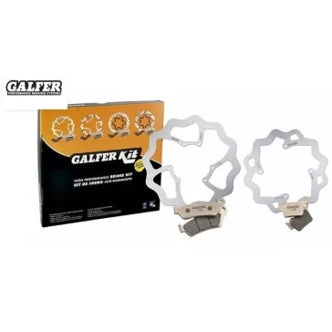 Pack kit disque avant et arrière avec plaquettes av/ar GALFER 250/450 RM/Z