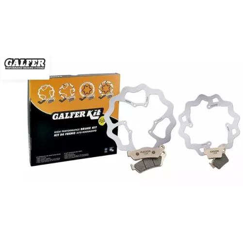 Pack kit disque avant et arrière avec plaquettes av/ar GALFER 250/450 RM/Z