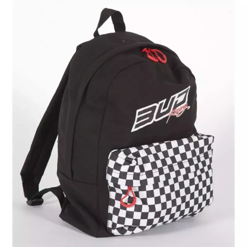Sac à dos School Bud Racing Checkers Noir/Blanc