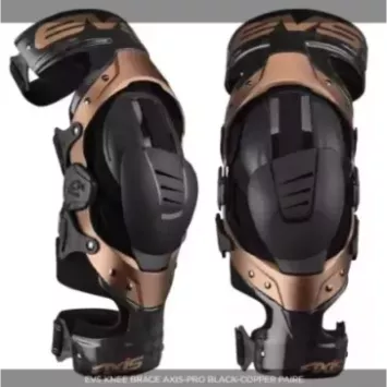 EVS KNEE BRACE AXIS-PRO BLACK-COPPER PAIRE