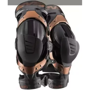 EVS KNEE BRACE AXIS-PRO BLACK-COPPER PAIRE