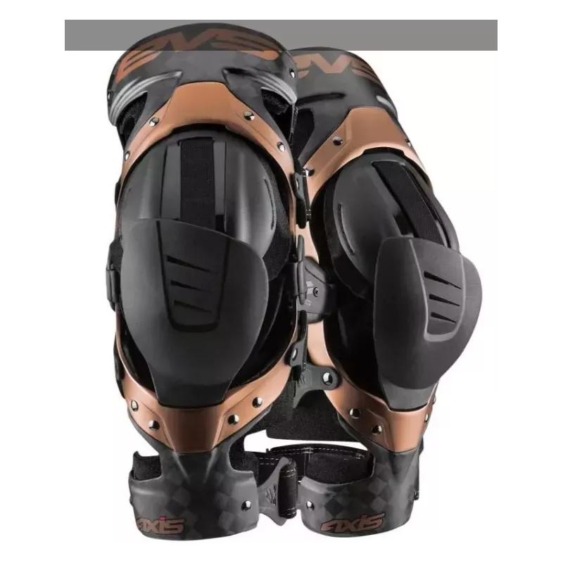 EVS KNEE BRACE AXIS-PRO BLACK-COPPER PAIRE