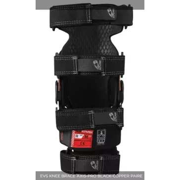 EVS KNEE BRACE AXIS-PRO BLACK-COPPER PAIRE