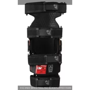 EVS KNEE BRACE AXIS-PRO BLACK-COPPER PAIRE