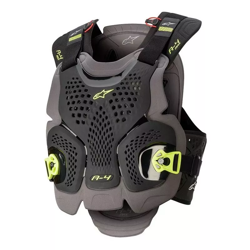 Pare Pierre ALPINESTARS A4 MAX noir gris jaune fluo