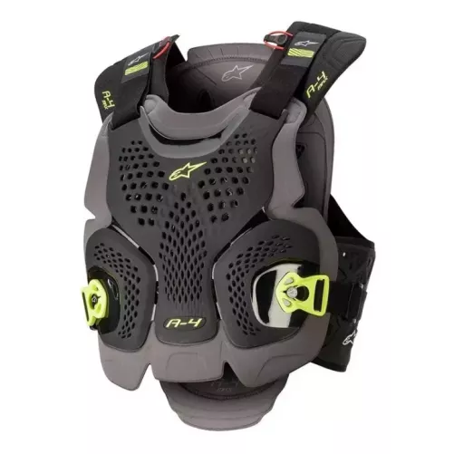 Pare Pierre ALPINESTARS A4 MAX noir gris jaune fluo