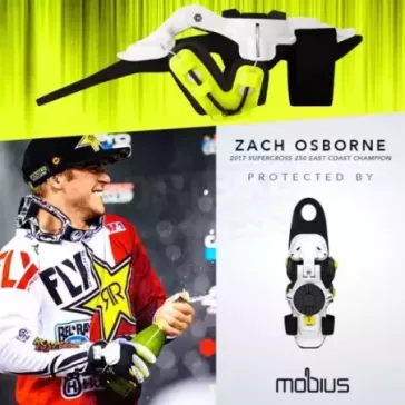 Protège-poignet MOBIUS X8 - blanc/jaune