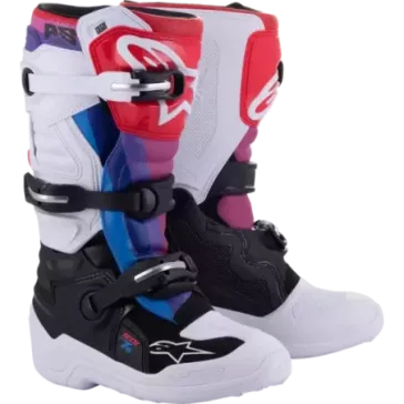 Bottes enfants ALPINESTARS Tech 7S White Red Rainbow