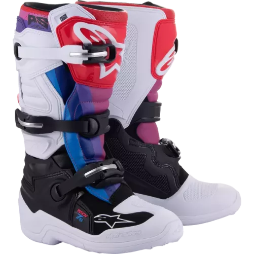 Bottes enfants ALPINESTARS Tech 7S White Red Rainbow