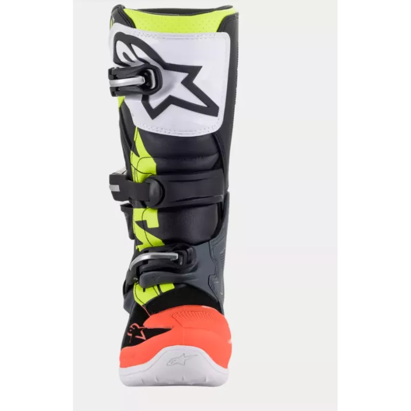 Bottes enfants ALPINESTARS TECH 7S Rouge Jaune Fluo