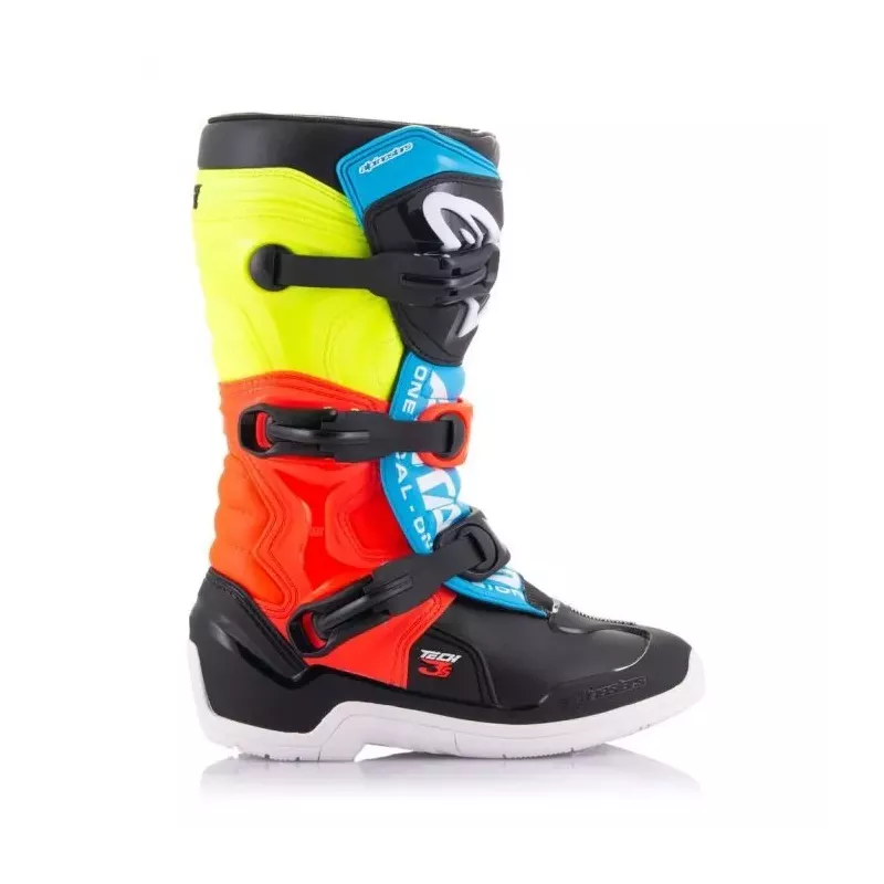 Bottes enfants ALPINESTARS TECH 3S noir jaune rouge fluo Bottes enfants ALPINESTARS TECH 3S noir jaune rouge fluo