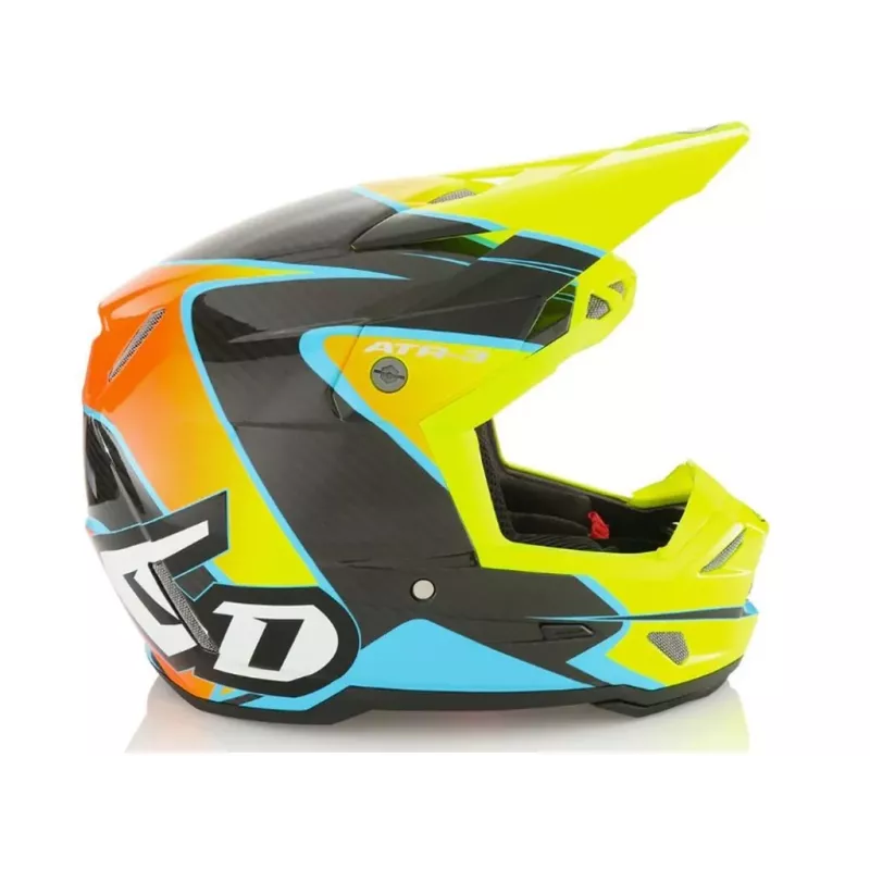 Casque Enfant 6D ATR-3 WAVE CYAN Orange jaune fluo