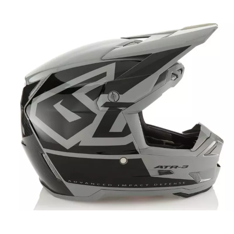 Casque Enfant 6D ATR-3 Hex Noir Gris Brillant