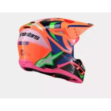 Casque enfant ALPINESTARS SM3 Deegan Orange Fluo Violet Rose Fluo