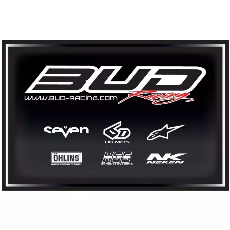 tapis de sol BUD RACING WORK noir gris 80X53cm