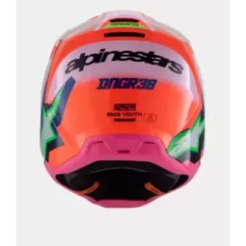 Casque enfant ALPINESTARS SM3 Deegan Orange Fluo Violet Rose Fluo