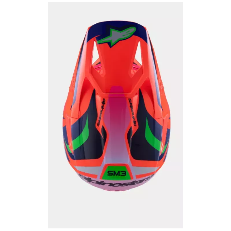 Casque enfant ALPINESTARS SM3 Deegan Orange Fluo Violet Rose Fluo