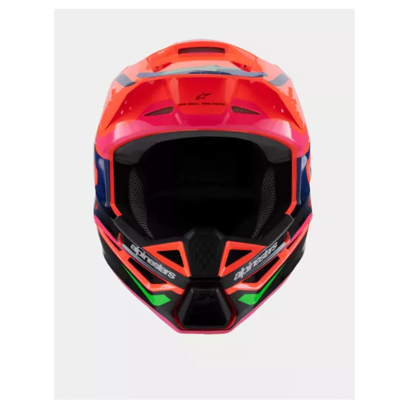 Casque enfant ALPINESTARS SM3 Deegan Orange Fluo Violet Rose Fluo