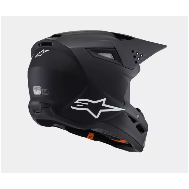 Casque enfant ALPINESTARS S-M3 Solid Noir Matt