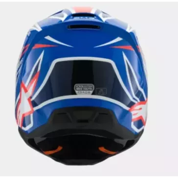 Casque enfant ALPINESTARS S-M3 Wurx Bleu Rouge Blanc Noir Brillant
