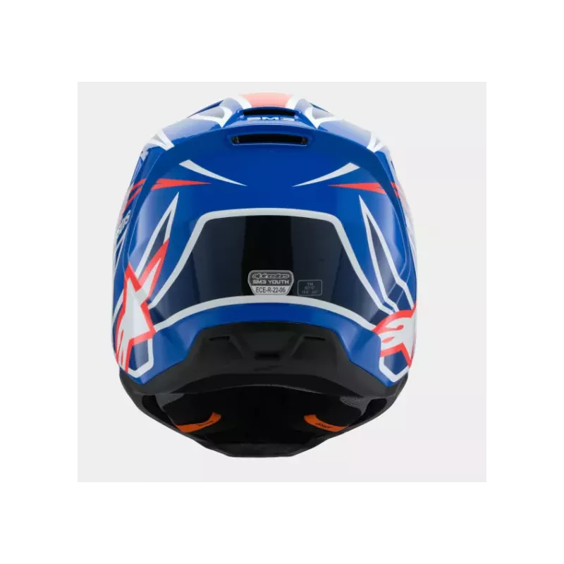 Casque enfant ALPINESTARS S-M3 Wurx Bleu Rouge Blanc Noir Brillant Casque enfant ALPINESTARS S-M3 Wurx Bleu Rouge Blanc Noir Brillant