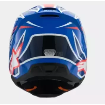 Casque enfant ALPINESTARS S-M3 Wurx Bleu Rouge Blanc Noir Brillant
