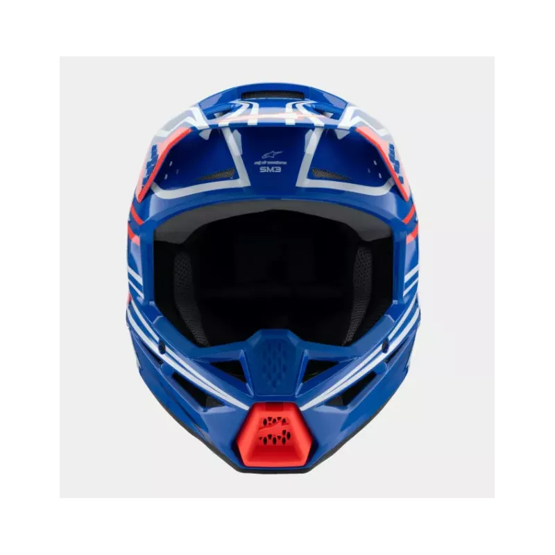 Casque enfant ALPINESTARS S-M3 Wurx Bleu Rouge Blanc Noir Brillant Casque enfant ALPINESTARS S-M3 Wurx Bleu Rouge Blanc Noir Brillant