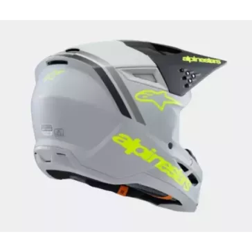 Casque enfant ALPINESTARS S-M3 Raduim Gris Noir Jaune Fluo Matt