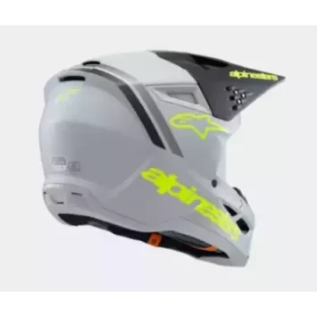 Casque enfant ALPINESTARS S-M3 Raduim Gris Noir Jaune Fluo Matt
