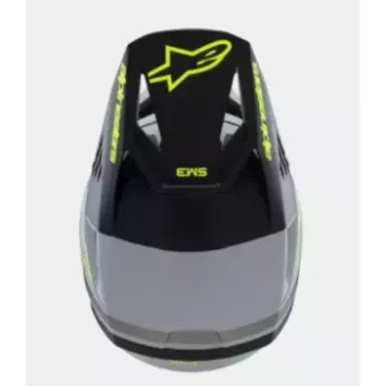 Casque enfant ALPINESTARS S-M3 Raduim Gris Noir Jaune Fluo Matt