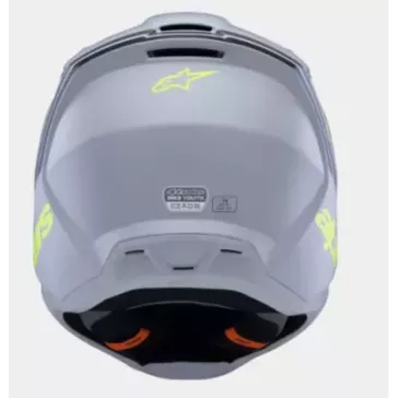 Casque enfant ALPINESTARS S-M3 Raduim Gris Noir Jaune Fluo Matt