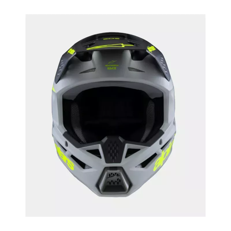 Casque enfant ALPINESTARS S-M3 Raduim Gris Noir Jaune Fluo Matt