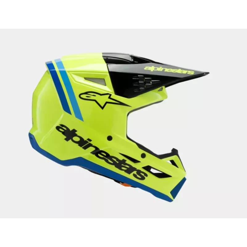 Casque enfant ALPINESTARS S-M3 Raduim Jaune Fluo Noir Bleu Brillant Casque enfant ALPINESTARS S-M3 Raduim Jaune Fluo Noir Bleu Brillant