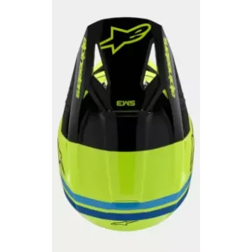 Casque enfant ALPINESTARS S-M3 Raduim Jaune Fluo Noir Bleu Brillant