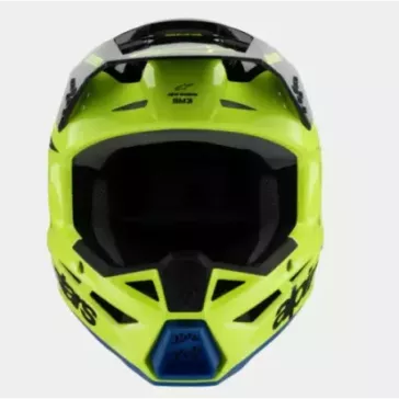 Casque enfant ALPINESTARS S-M3 Raduim Jaune Fluo Noir Bleu Brillant