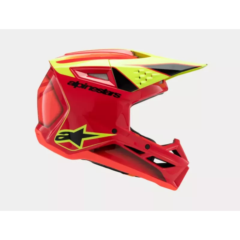 Casque enfant ALPINESTARS S-M3 Fray Rouge Jaune fluo Noir Brilliant Casque enfant ALPINESTARS S-M3 Fray Rouge Jaune fluo Noir Brilliant