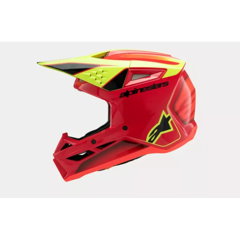 Casque enfant ALPINESTARS S-M3 Fray Rouge Jaune fluo Noir Brilliant Casque enfant ALPINESTARS S-M3 Fray Rouge Jaune fluo Noir Brilliant