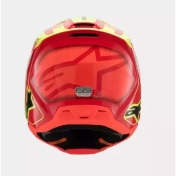 Casque enfant ALPINESTARS S-M3 Fray rouge jeune fluo noir brillant