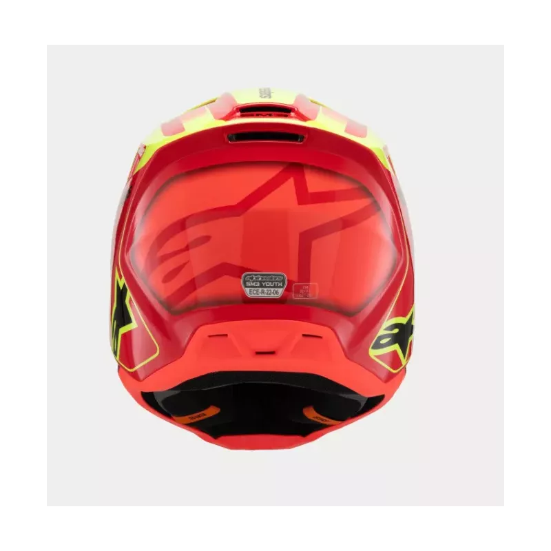 Casque enfant ALPINESTARS S-M3 Fray Rouge Jaune fluo Noir Brilliant Casque enfant ALPINESTARS S-M3 Fray Rouge Jaune fluo Noir Brilliant