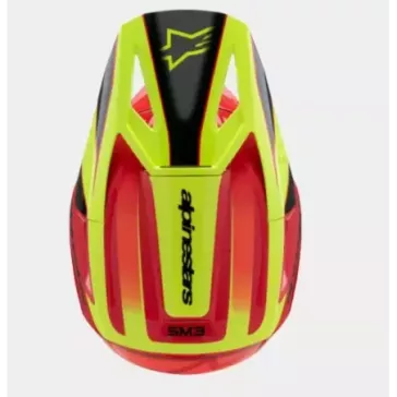 Casque enfant ALPINESTARS S-M3 Fray rouge jeune fluo noir brillant