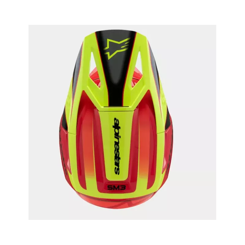 Casque enfant ALPINESTARS S-M3 Fray Rouge Jaune fluo Noir Brilliant Casque enfant ALPINESTARS S-M3 Fray Rouge Jaune fluo Noir Brilliant