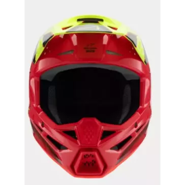 Casque enfant ALPINESTARS S-M3 Fray rouge jeune fluo noir brillant