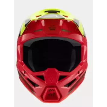 Casque enfant ALPINESTARS S-M3 Fray Rouge Jaune fluo Noir Brilliant